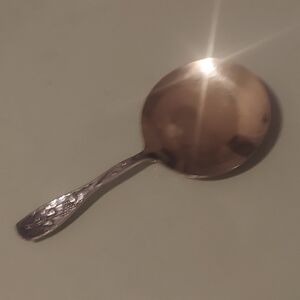 Antique Sterling Silver Chrysanthemum Flowers Berry Nut Lil Scoop Spoon